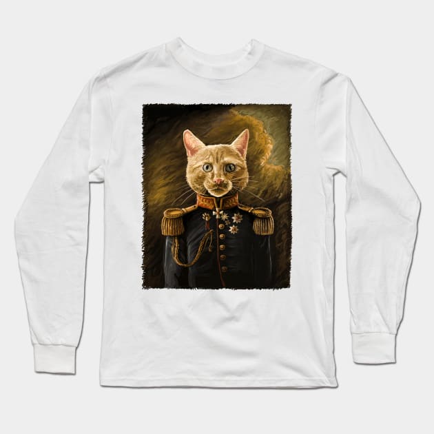 Cat the General Long Sleeve T-Shirt by BER